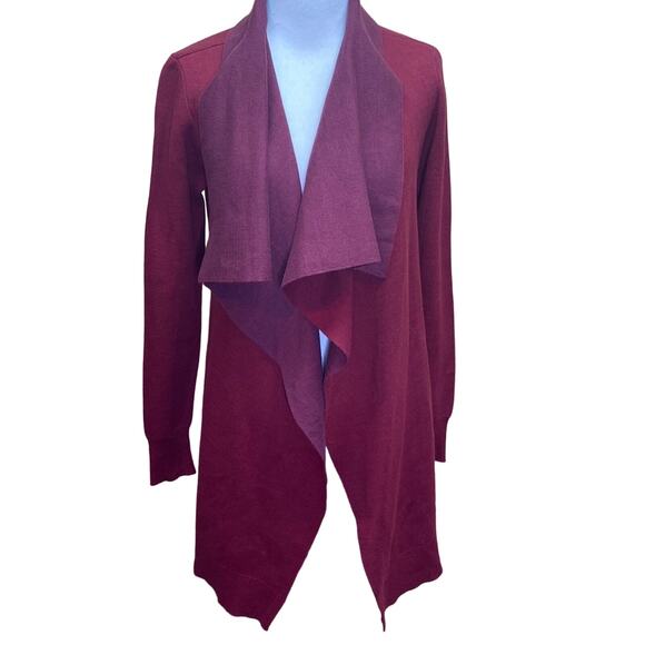 Cabi Maroon Open Front Cardigan Sweater #3479 Size XS - Picture 1 of 10
